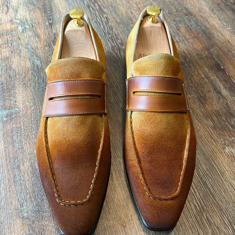 Handmade suede Nubuc loafer ..  size 43 and ready for a luxury pair of feet!